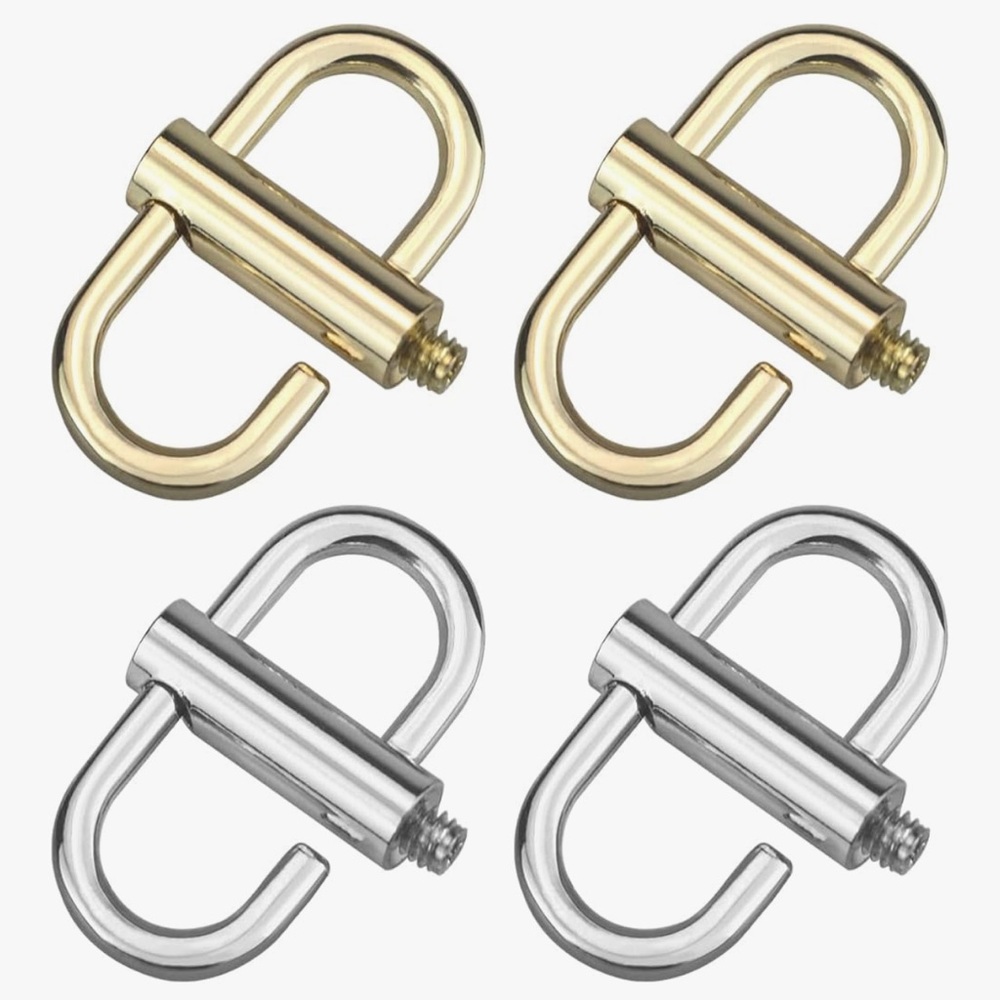 pack of 4 adjustable bag chain buckles gold / silver